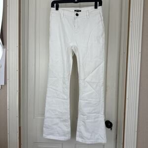 Dear John Jeans Womens 28 White Flare High Rise Stretch Denim